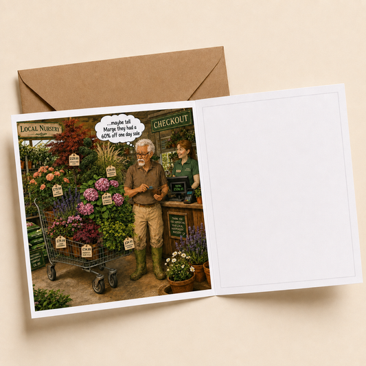 Garden Centre - "The Old Fogies" Funny Greeting Card
