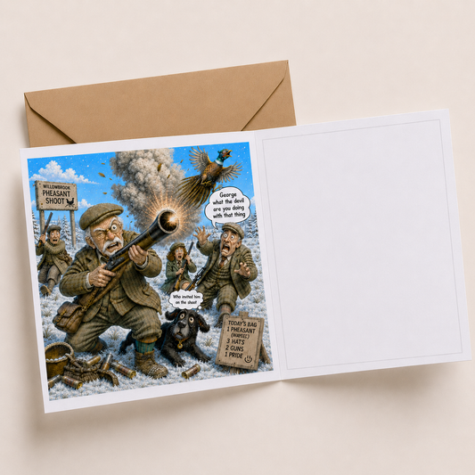 Pheasant Shoot - "The Old Fogies" Funny Greeting Card