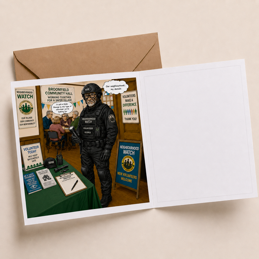 Neighbourhood Watch - "The Old Fogies" Funny Greeting Card