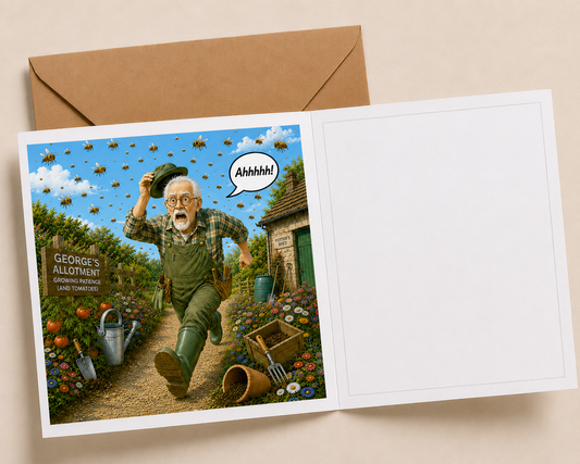 Bees Nurturing - "The Old Fogies" Funny Greeting Card