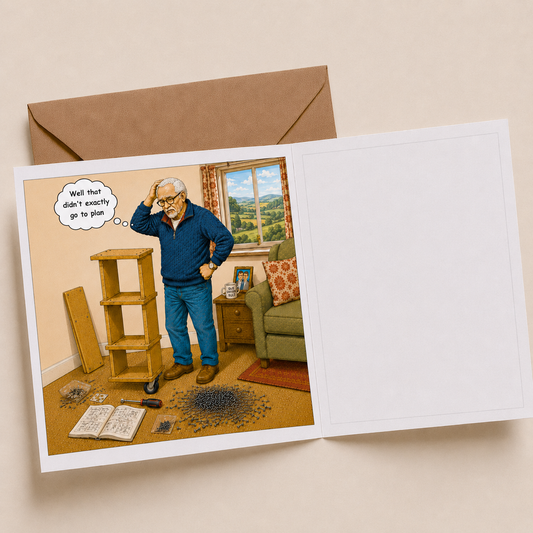 Flat Pack - "The Old Fogies" Funny Greeting Card