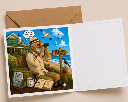 Bird Watching - "The Old Fogies" Funny Greeting Card
