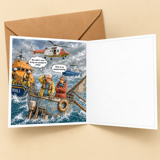 Sailing - "The Old Fogies" Funny Greeting Card