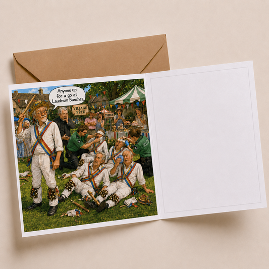 Morris Dancing - "The Old Fogies" Funny Greeting Card
