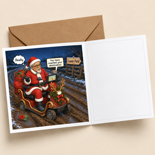 Christmas Present Delivery - "The Old Fogies" Funny Greeting Card