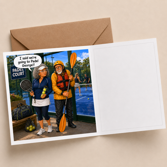 Padel - "The Old Fogies" Funny Greeting Card