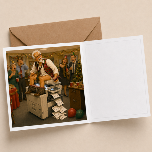 Office Christmas Party - "The Old Fogies" Funny Greeting Card