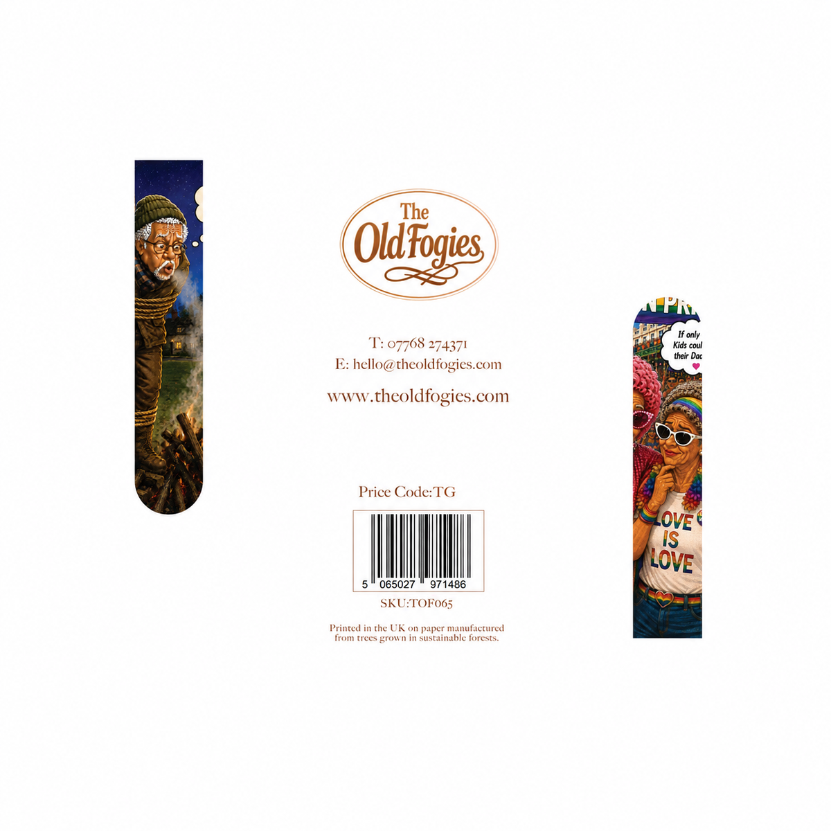 Flat Pack - "The Old Fogies" Funny Greeting Card