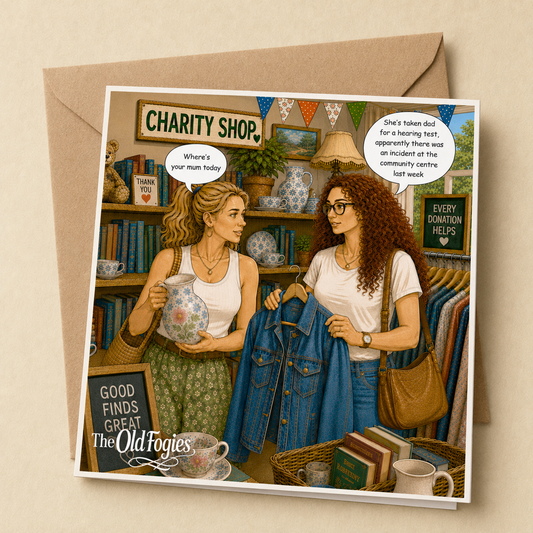 Yoga Classes - "The Old Fogies" Funny Greeting Card