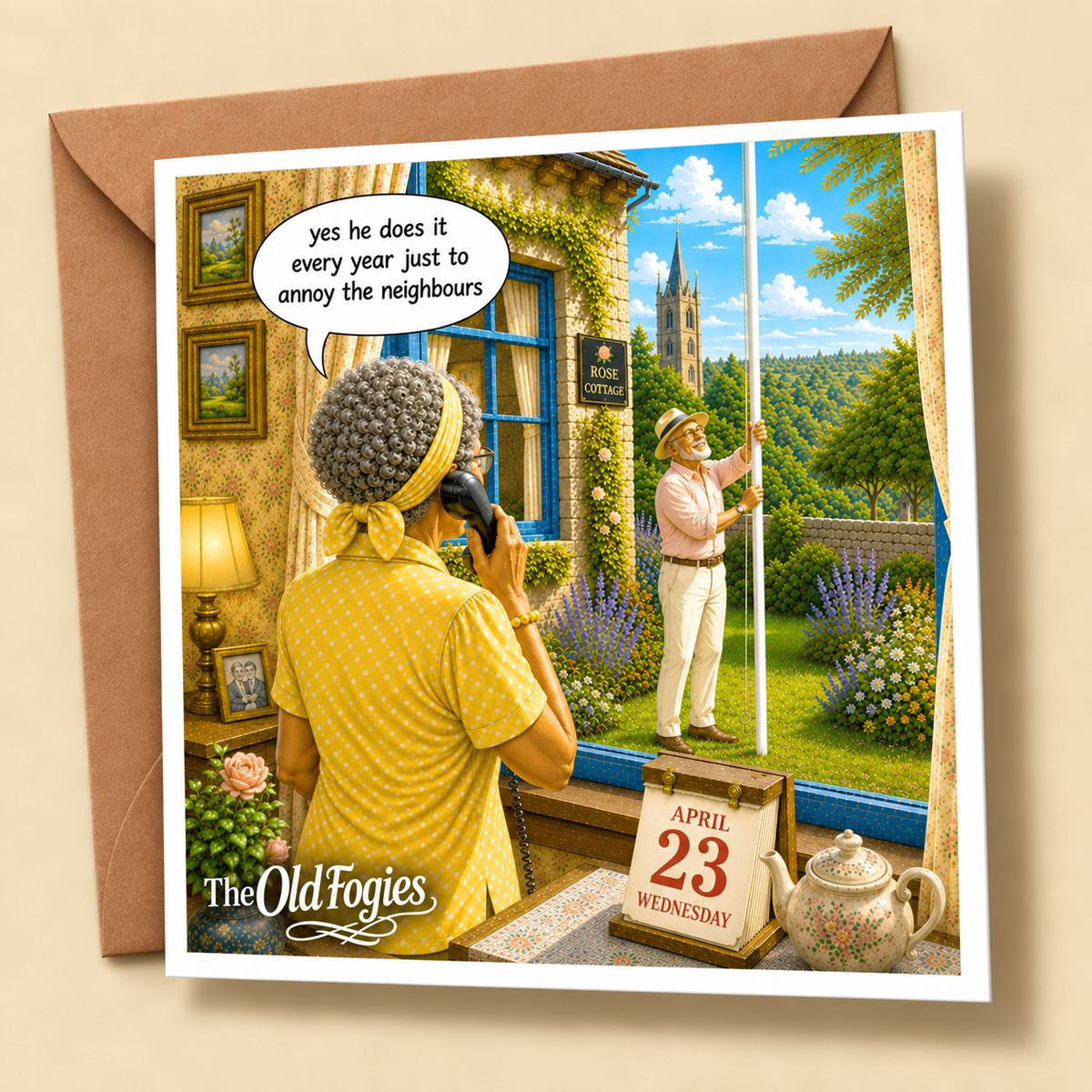 St George's Day  - "The Old Fogies" Funny Greeting Card