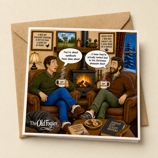 Pheasant Shoot  - "The Old Fogies" Funny Greeting Card