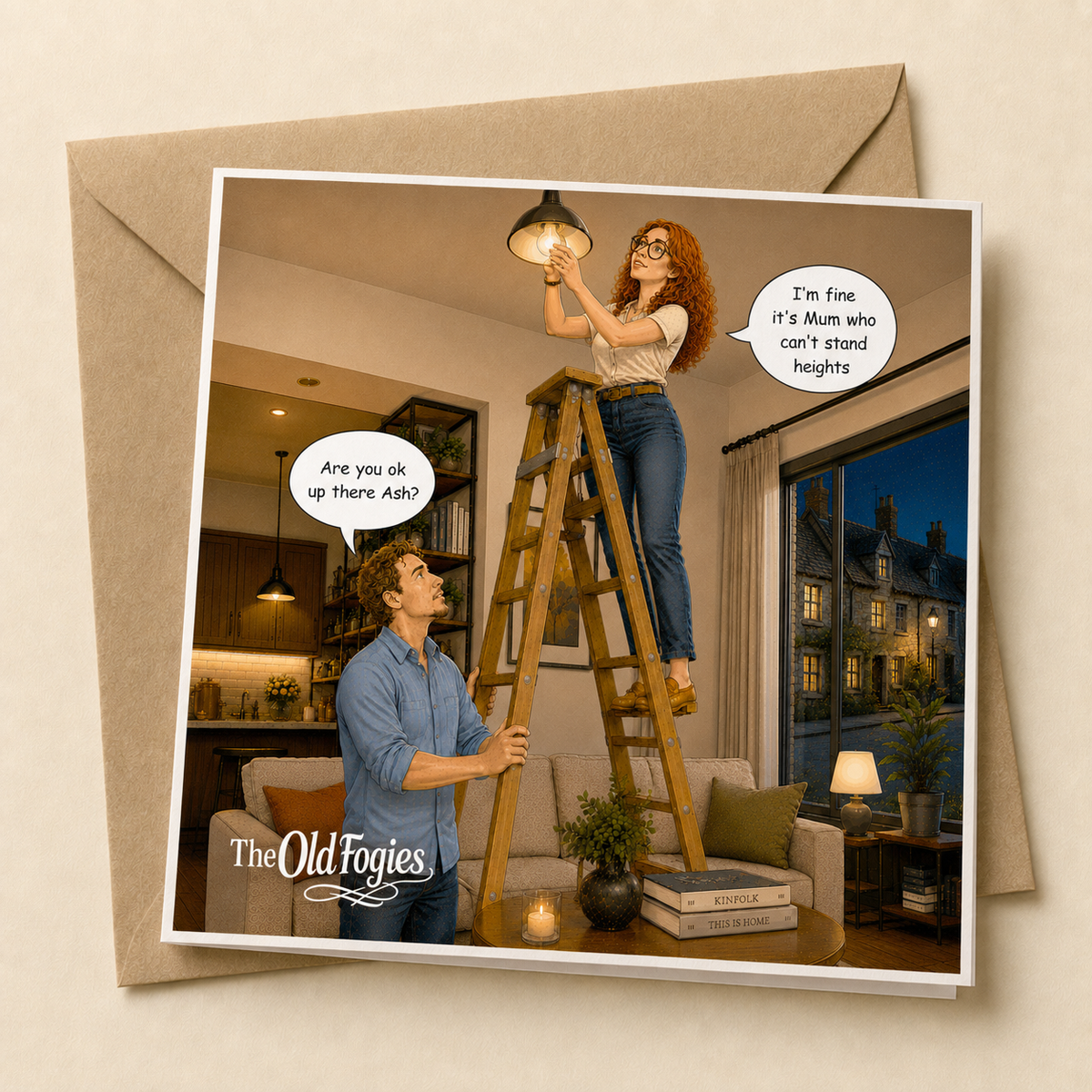 Skydiving - "The Old Fogies" Funny Greeting Card