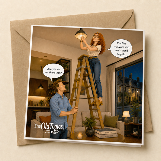 Skydiving - "The Old Fogies" Funny Greeting Card