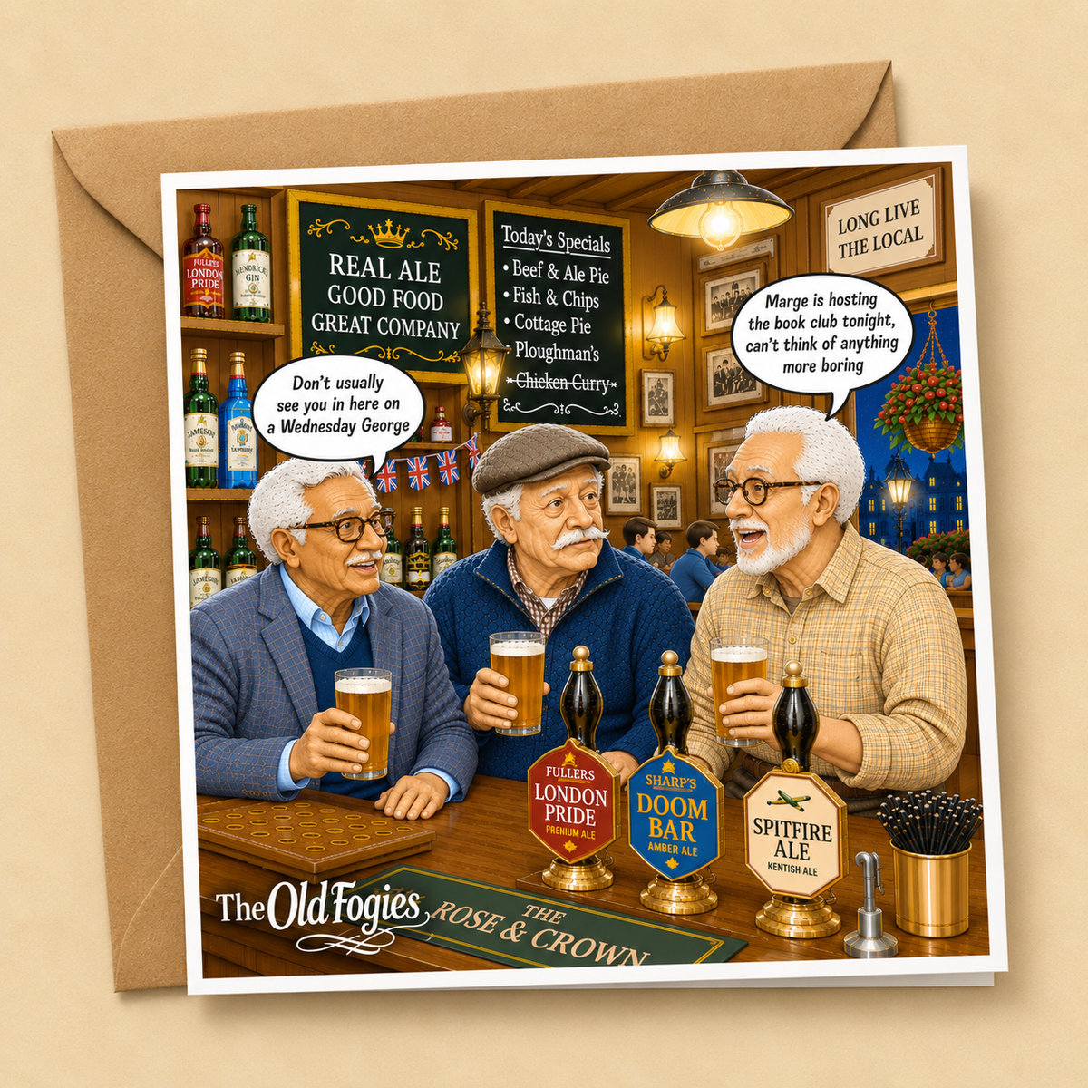 Book Club - "The Old Fogies" Funny Greeting Card