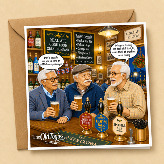 Book Club - "The Old Fogies" Funny Greeting Card