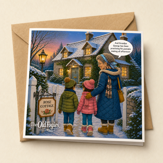 Pancake Day - "The Old Fogies" Funny Greeting Card