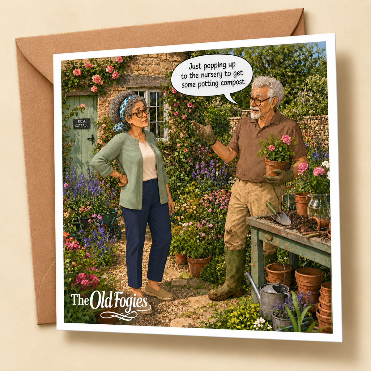 Garden Centre - "The Old Fogies" Funny Greeting Card