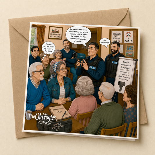 Speed Awareness - "The Old Fogies" Funny Greeting Card