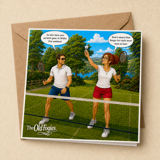 Zip Wiring - "The Old Fogies" Funny Greeting Card