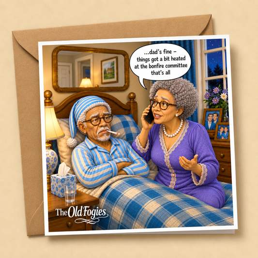 Guy Fawkes Night - 'The Old Fogies' Funny Greeting Card