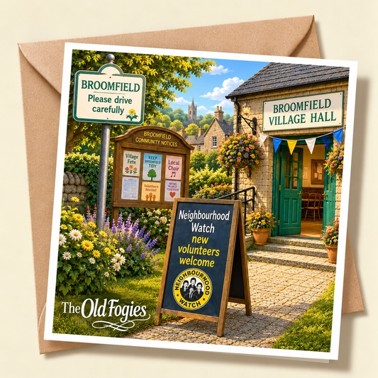 Neighbourhood Watch - "The Old Fogies" Funny Greeting Card