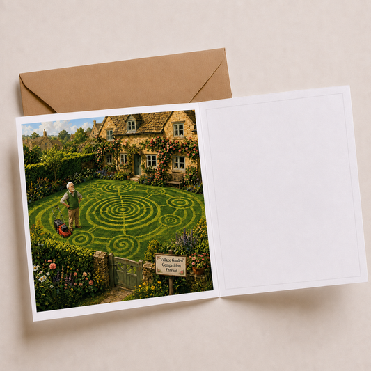 Village Gardens Competition - "The Old Fogies" Funny Greeting Card