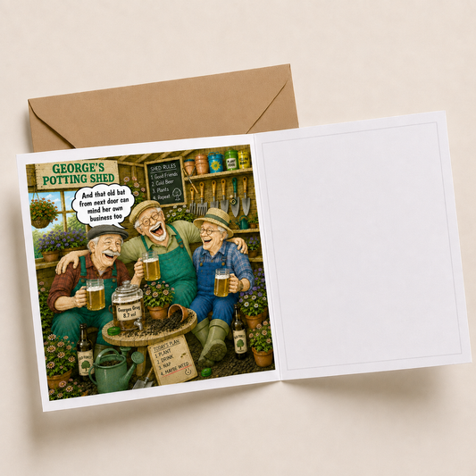 Home  Brewing - "The Old Fogies" Funny Greeting Card