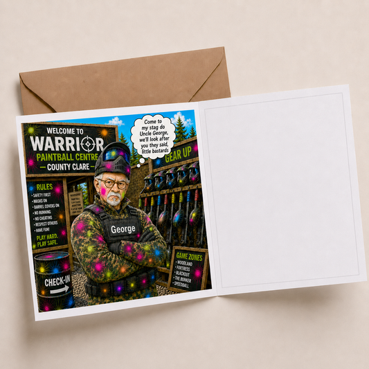 Paint Balling - "The Old Fogies" Funny Greeting Card