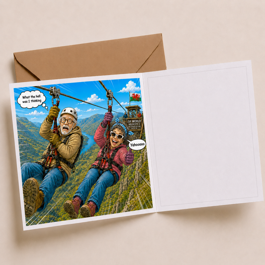 Zip Wiring - "The Old Fogies" Funny Greeting Card