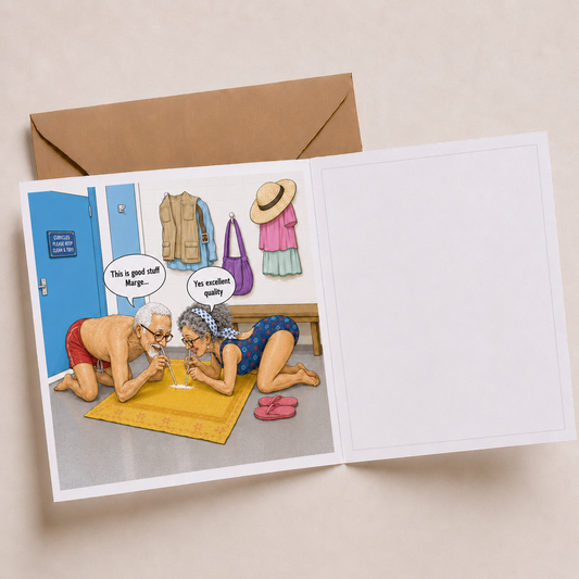 Water Aerobics - "The Old Fogies" Funny Greeting Card