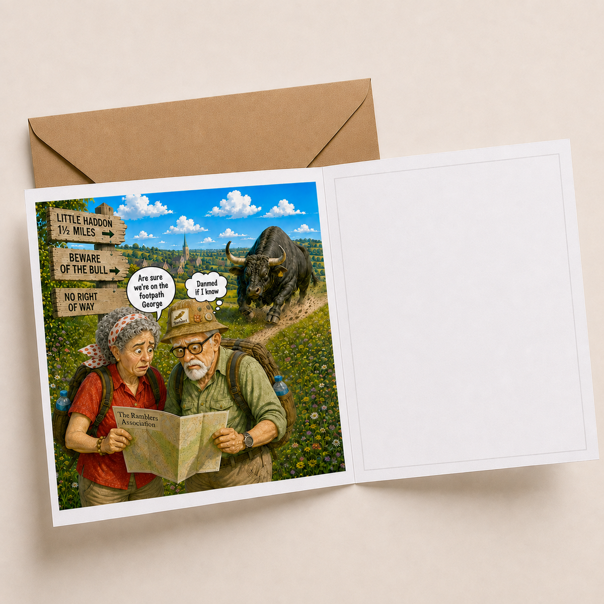 Rambling - "The Old Fogies" Funny Greeting Card