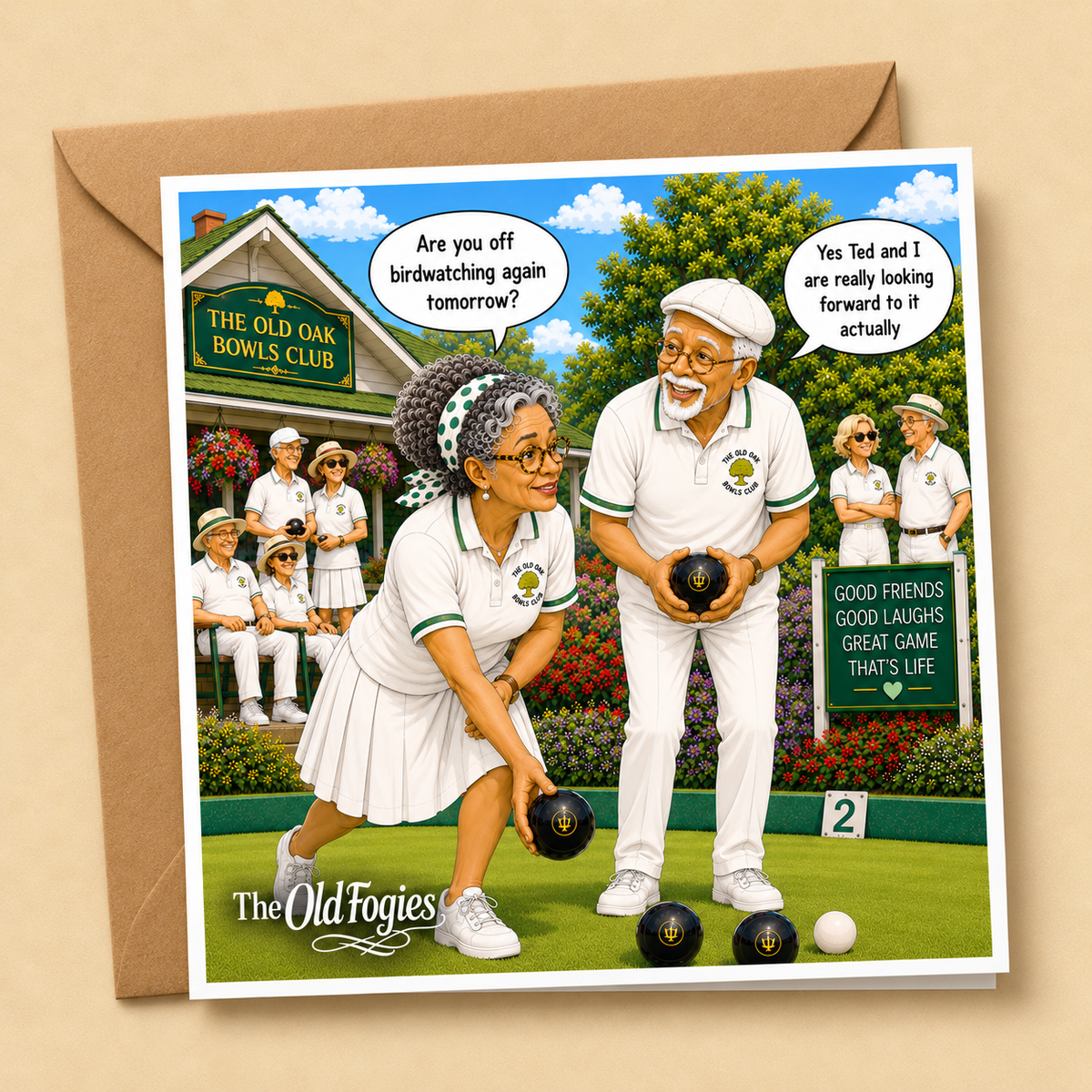 Bird Watching - "The Old Fogies" Funny Greeting Card