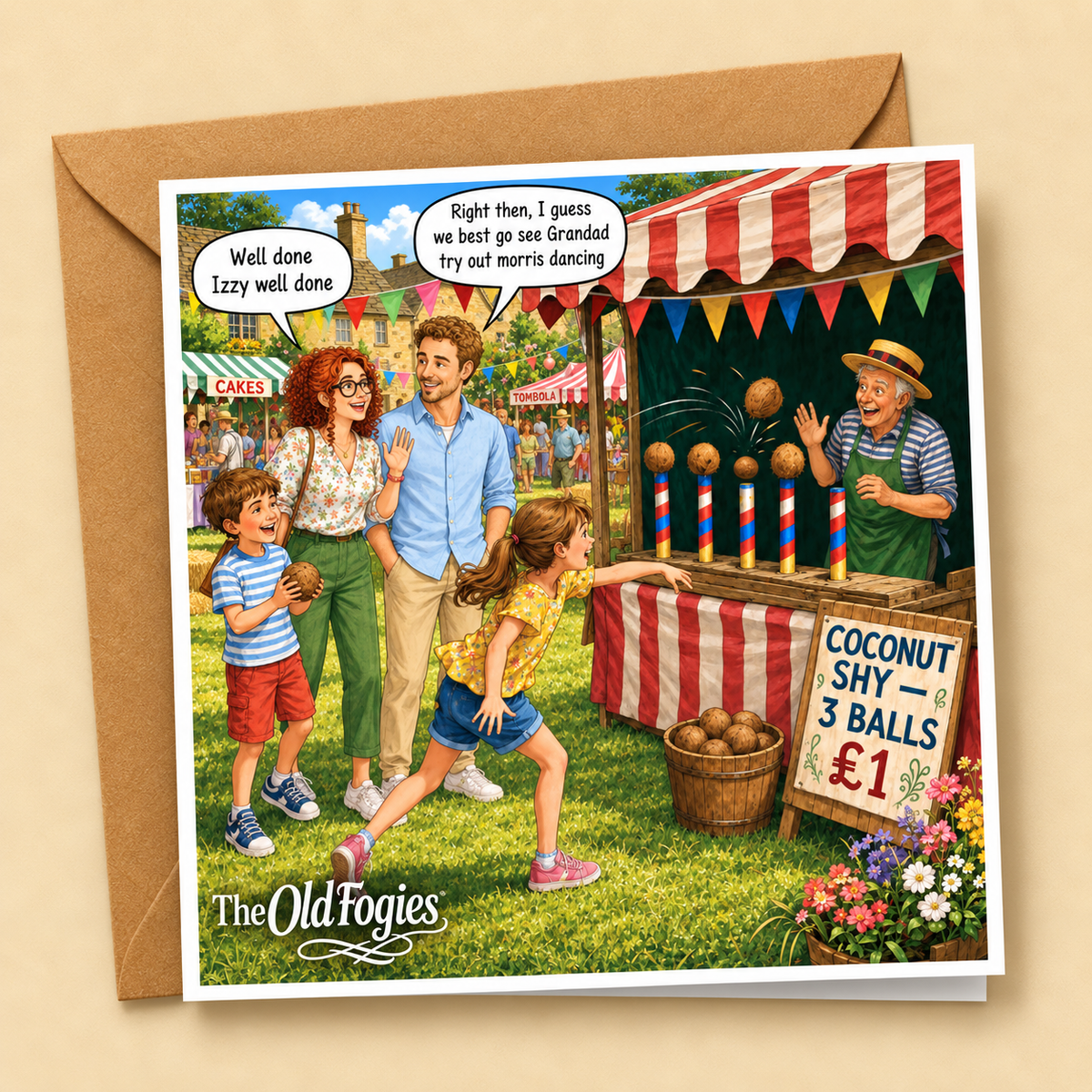 Morris Dancing - "The Old Fogies" Funny Greeting Card