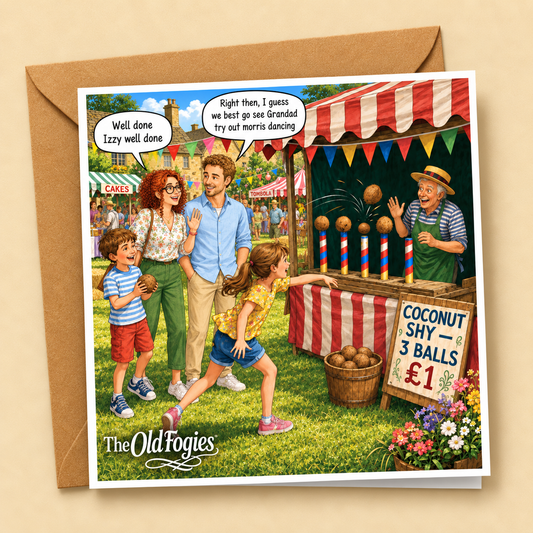 Morris Dancing - "The Old Fogies" Funny Greeting Card