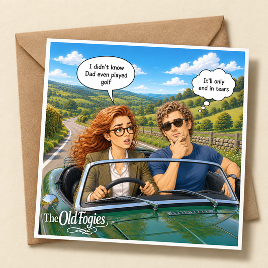 A hole in one - "The Old Fogies" Funny Greeting Card