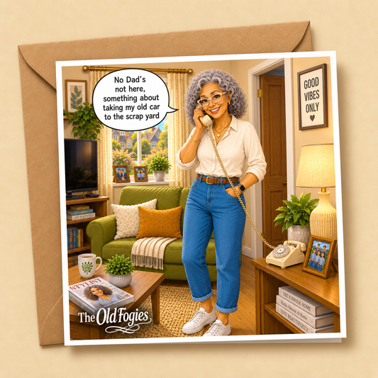 Car Scrapping - "The Old Fogies" Funny Greeting Card