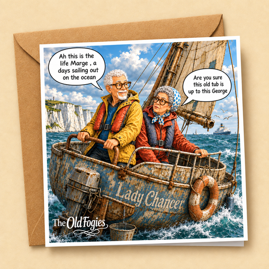 Sailing - "The Old Fogies" Funny Greeting Card