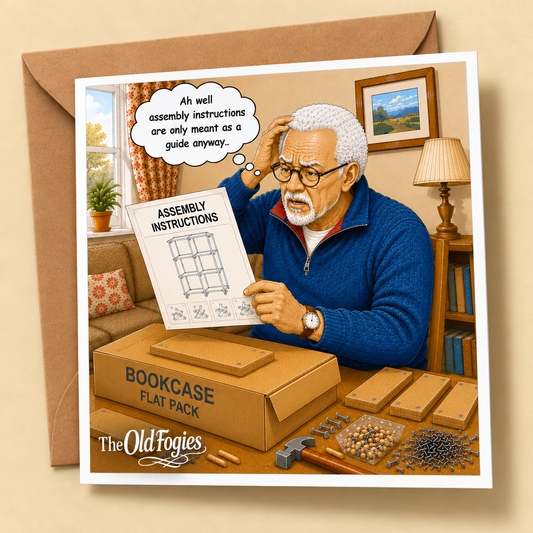 Flat Pack - "The Old Fogies" Funny Greeting Card