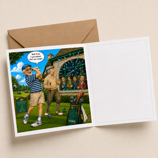 A hole in one - "The Old Fogies" Funny Greeting Card