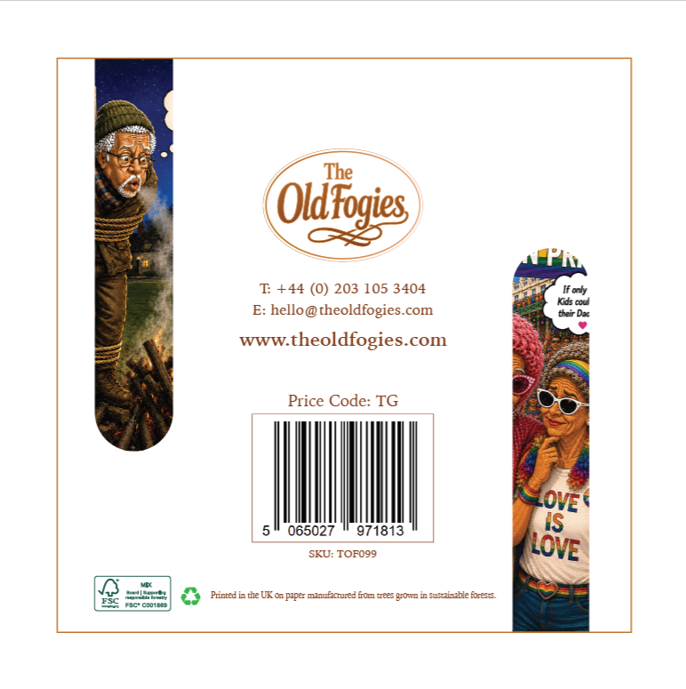 Anniversary Flowers - "The Old Fogies" Funny Greeting Card