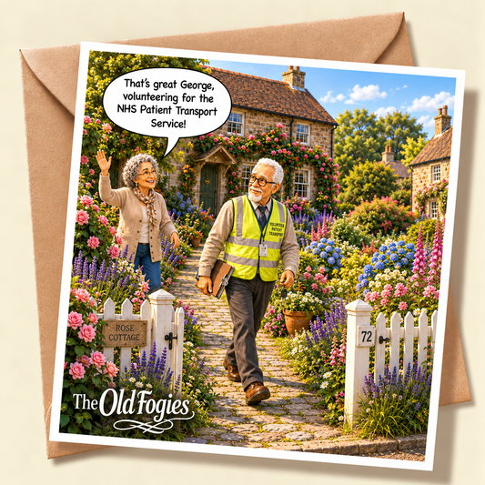 Patient Transfer "The Old Fogies" Funny Greeting Card