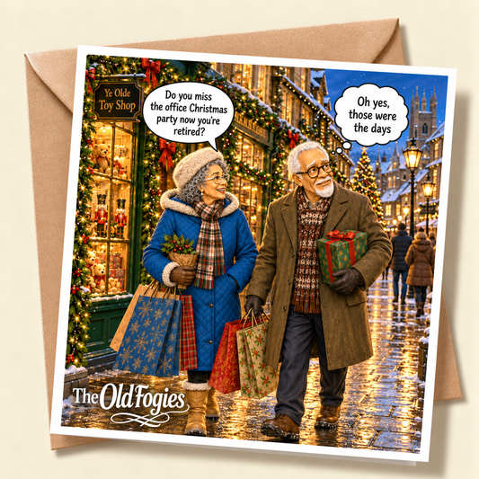 Office Christmas Party - "The Old Fogies" Funny Greeting Card