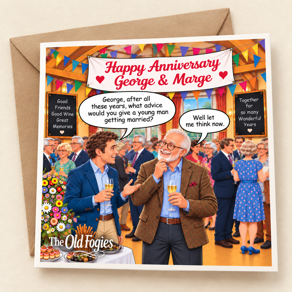 50th Wedding Anniversary - "The Old Fogies" Funny Greeting Card