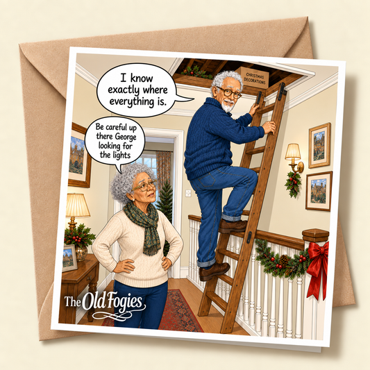 Loft  Decorations  - "The Old Fogies" Funny Greeting Card