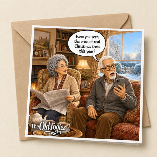 Christmas Tree - "The Old Fogies" Funny Greeting Card