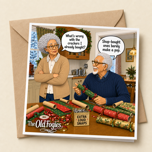 Christmas Cracker - "The Old Fogies" Funny Greeting Card