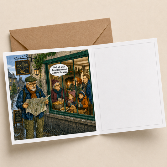 Boxing Day Walk - "The Old Fogies" Funny Greeting Card