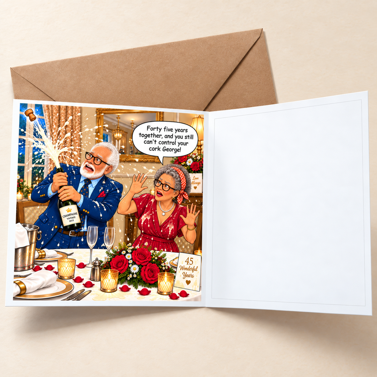Champagne Celebration - "The Old Fogies" Funny Greeting Card