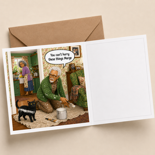 Decorating - "The Old Fogies" Funny Greeting Card
