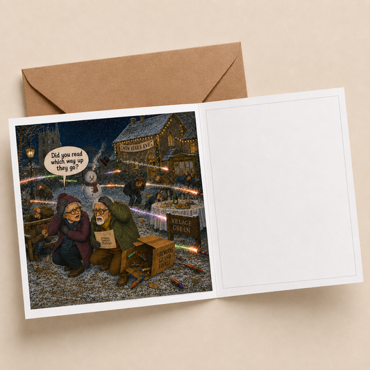 New Year's Eve Party - "The Old Fogies" Funny Greeting Card